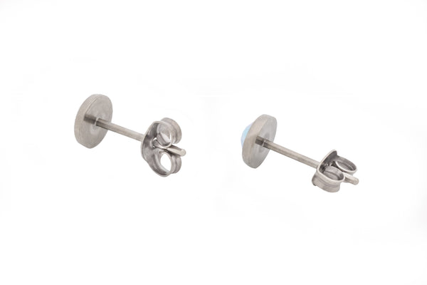 Emerald Swarovski Crystal Bezels (Pure Titanium Post Earrings)