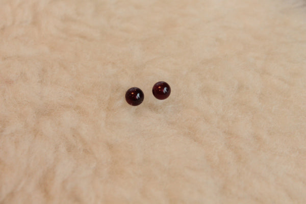 Garnet Gemstone, Med (Niobium, Titanium, or Surgical Steel Stud Earrings) - Pretty Sensitive Ears