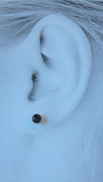 Sapphire Bezel Gemstones, Small (Niobium or Titanium Post Earrings) - Pretty Sensitive Ears