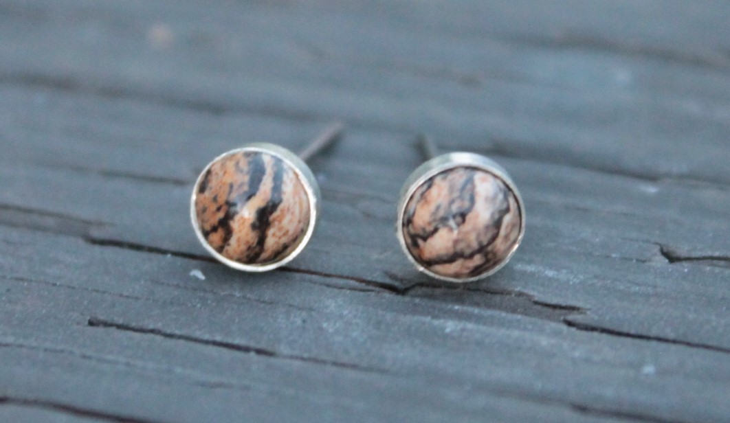 Wavy jasper popular earrings