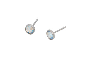 Shimmer Swarovski Crystal Bezels (Pure Titanium Post Earrings)