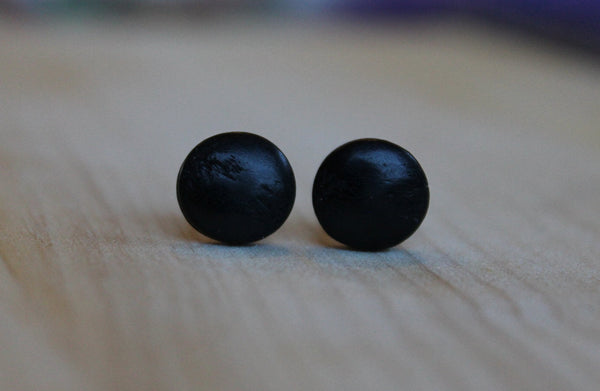 Vintage Japanese Wood Cabachons (Niobium/Titanium/Surgical Steel Studs) - Pretty Sensitive Ears
