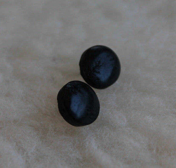 Vintage Japanese Wood Cabachons (Niobium/Titanium/Surgical Steel Studs) - Pretty Sensitive Ears