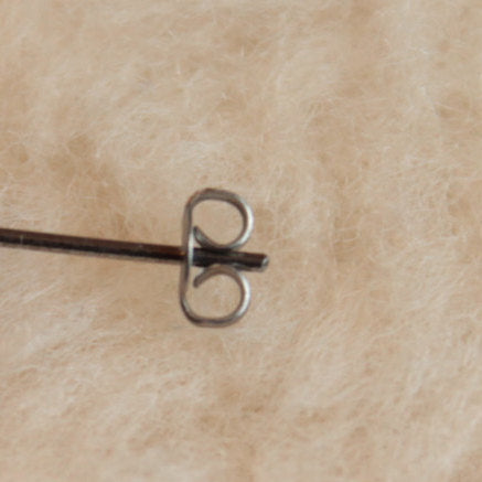 Vintage Japanese Wood Cabachons (Niobium/Titanium/Surgical Steel Studs) - Pretty Sensitive Ears